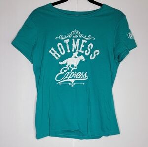 Hotmess Express Teal Graphic T-Shirt Cooper Top Clothing Co Size M